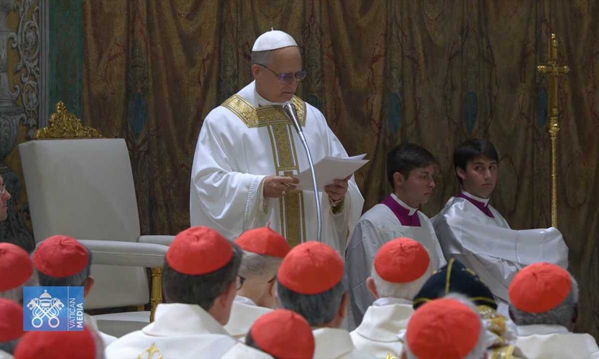 León XIV ofició una misa.
