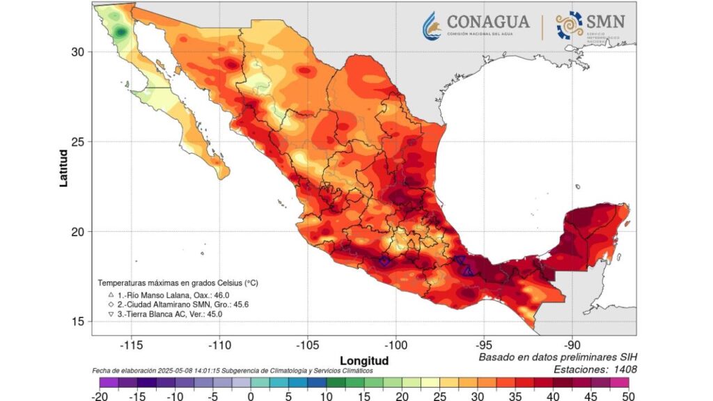 Ola de calor en México.