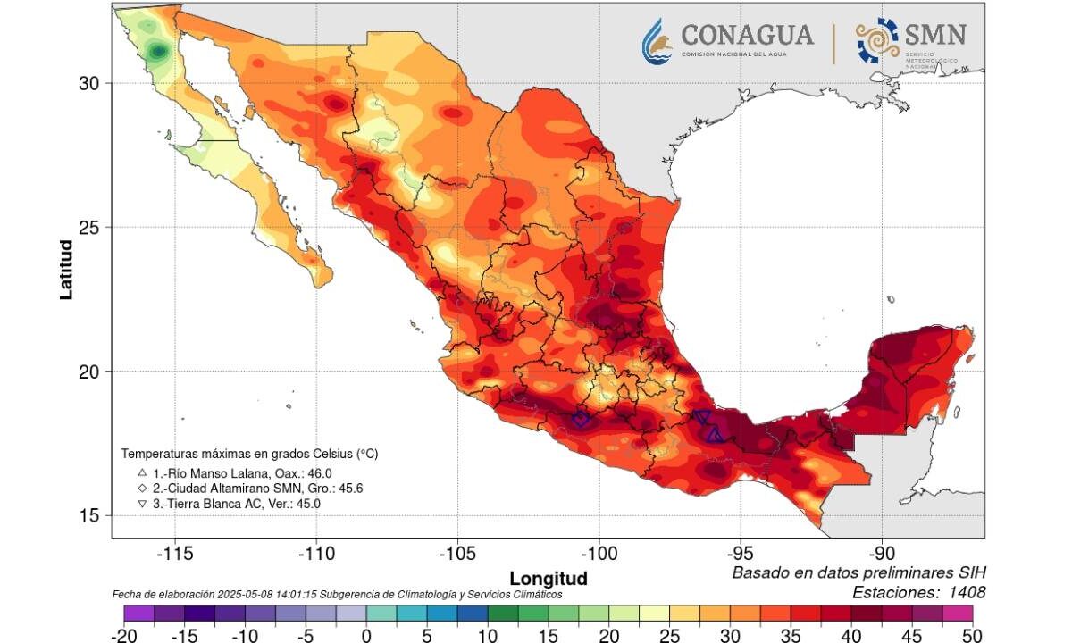 Ola de calor en México.