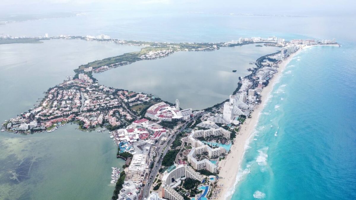 Zona hotelera de Cancún.