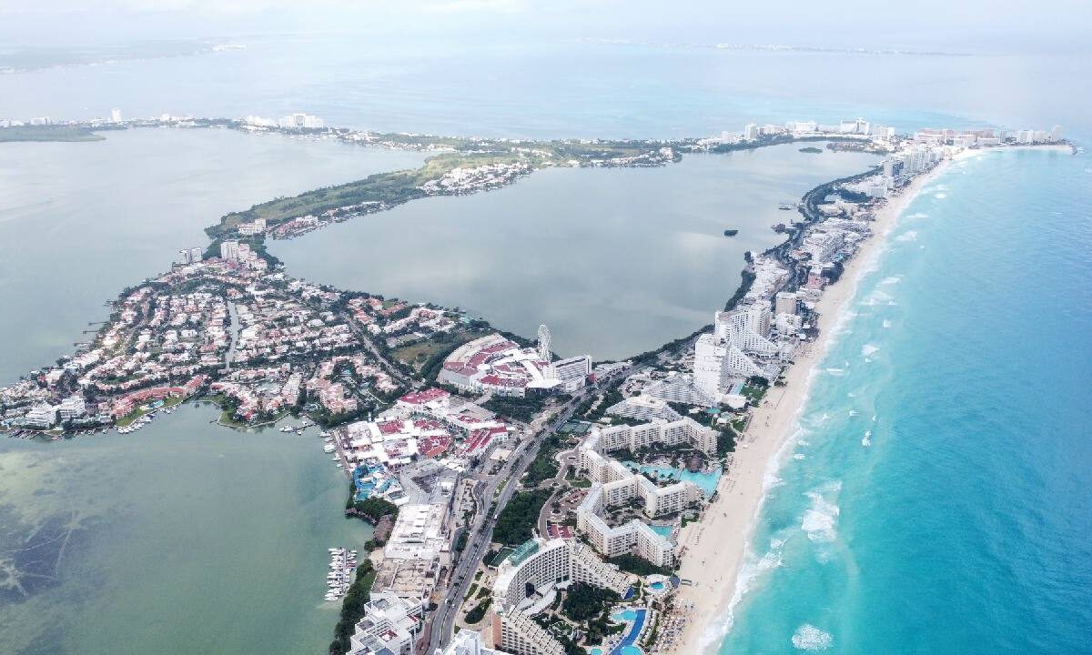 Zona hotelera de Cancún.