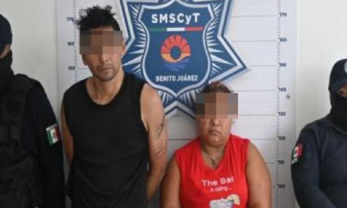 La policía capturó a la pareja en Cancún.