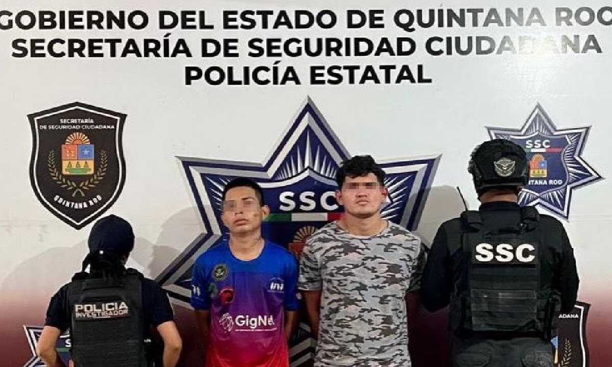 Dos detenidos tras persecución policiaca en Cancún.