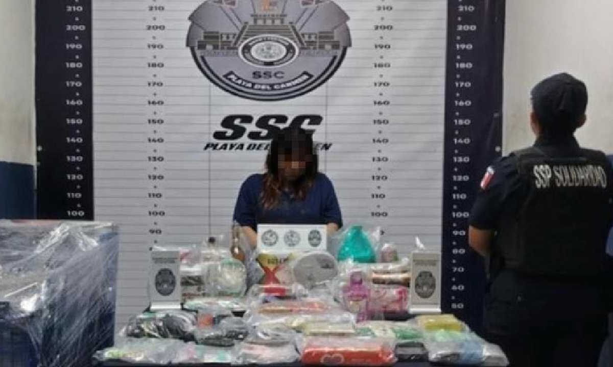 La mujer no pagó mercancía en una tienda de Playa del Carmen.