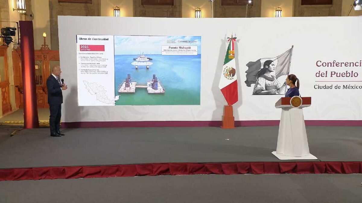 Siguen los trabajos del puente Nichupté.