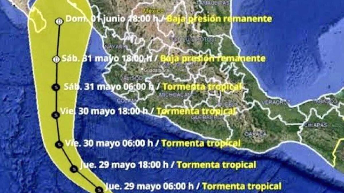 Alvin ya es la primera tormenta tropical.