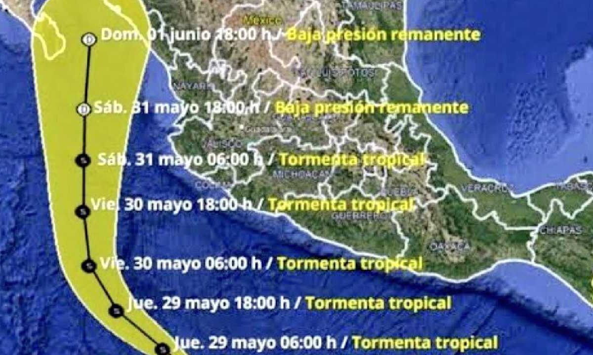 Alvin ya es la primera tormenta tropical.