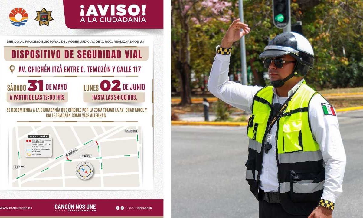 Operativo de tránsito para la jornada electoral.