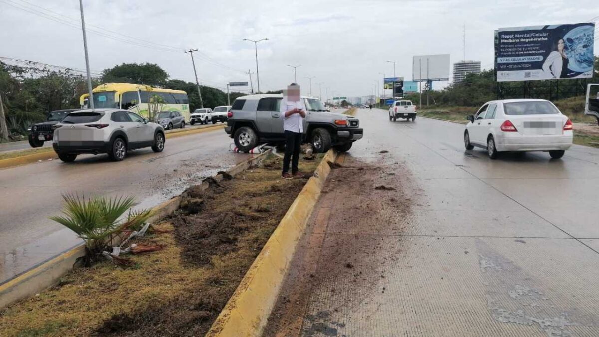 Reportan varios accidentes en Cancún.