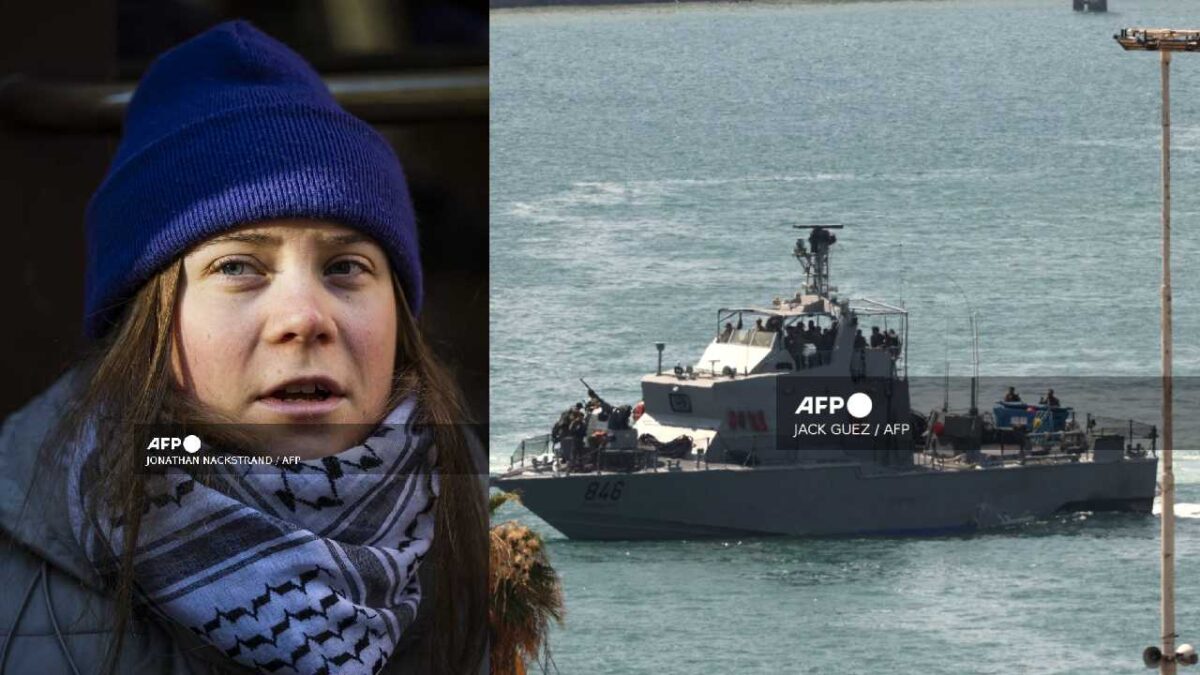 Ambientalista Greta Thunberg en aprietos.