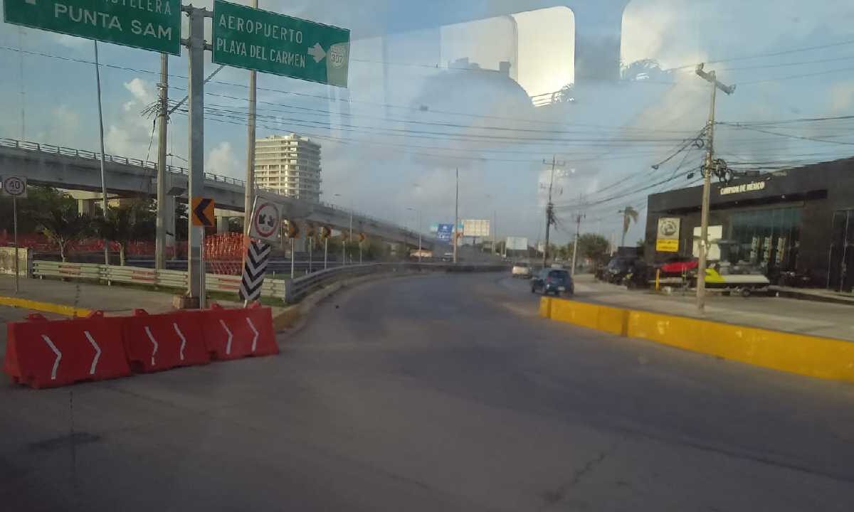Cierres viales en Cancún por obras.