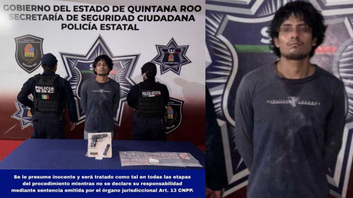 El sujeto asaltó un Oxxo.