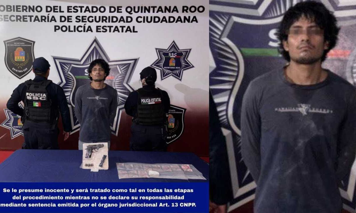 El sujeto asaltó un Oxxo.