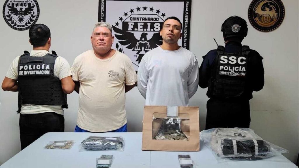 Los detenidos en la zona hotelera de Cancún.
