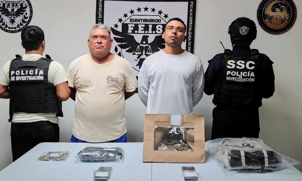 Los detenidos en la zona hotelera de Cancún.