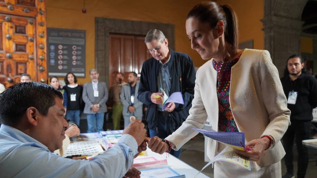 Claudia Sheinbaum emitió su voto.