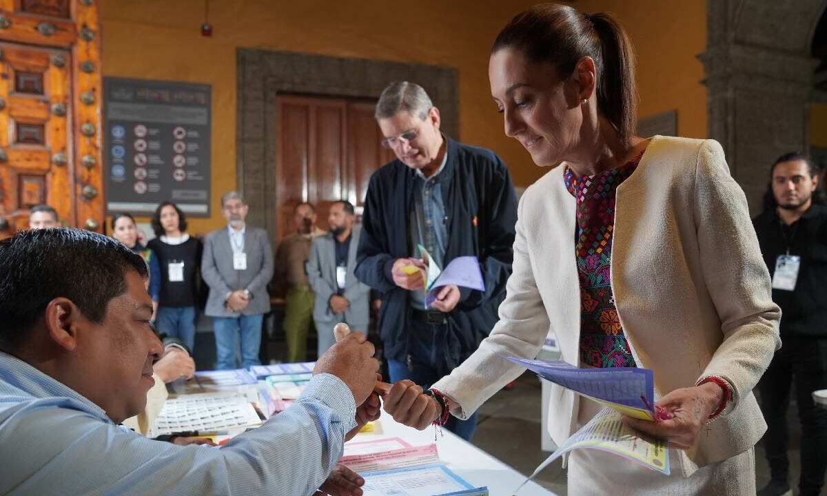 Claudia Sheinbaum emitió su voto.