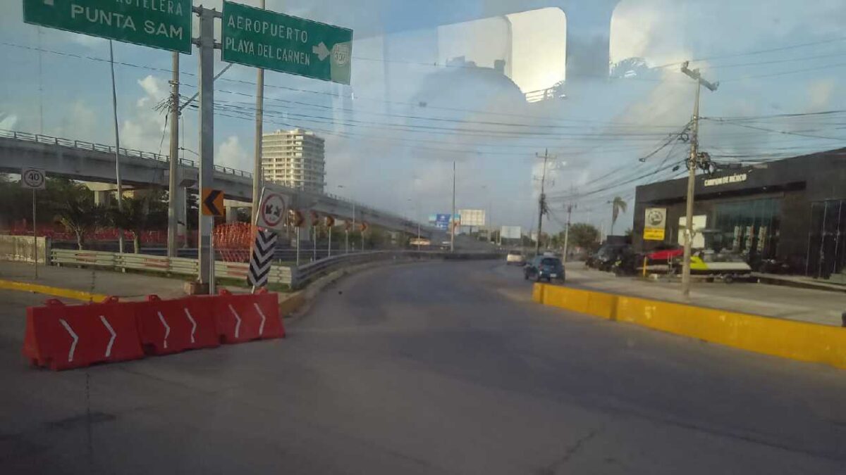 Cierres viales en Cancún por obras.