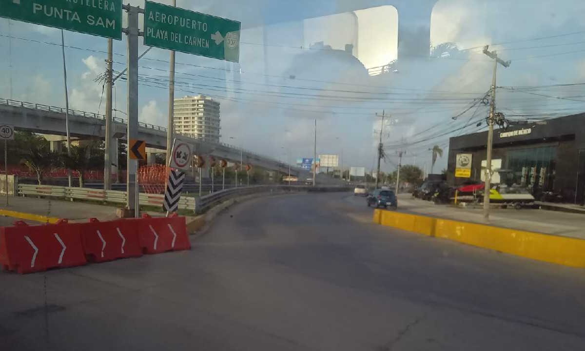 Cierres viales en Cancún por obras.