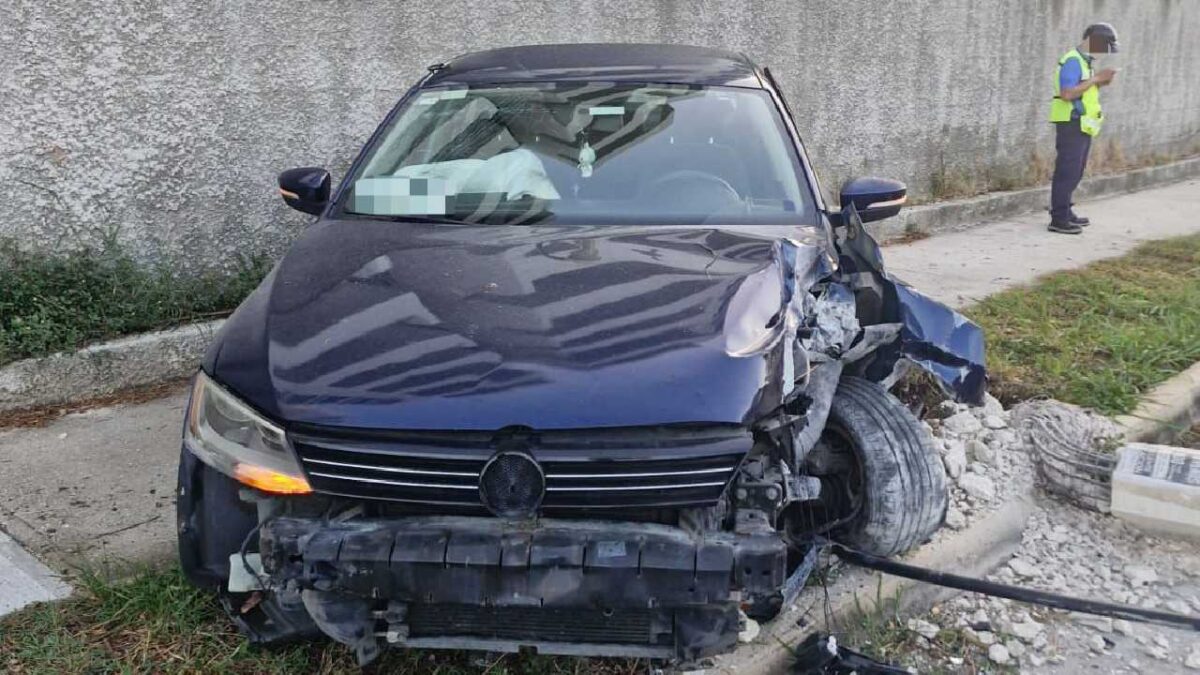 El choque fue en el fraccionamiento Aqua.