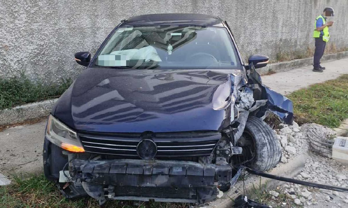 El choque fue en el fraccionamiento Aqua.