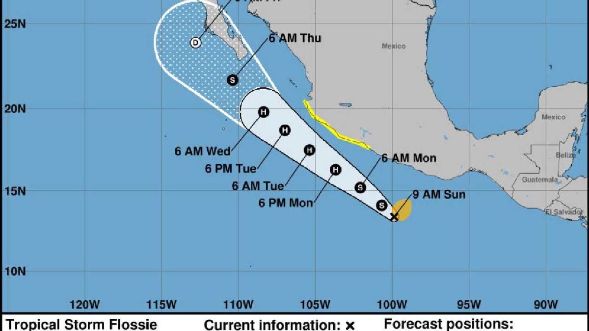 Se forma tormenta tropical Flossie.