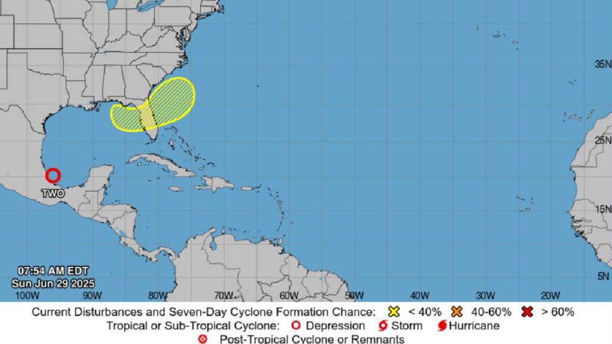 Posible formación de zona de baja presión.