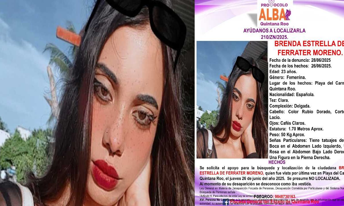 La joven desapareció en Playa del Carmen..