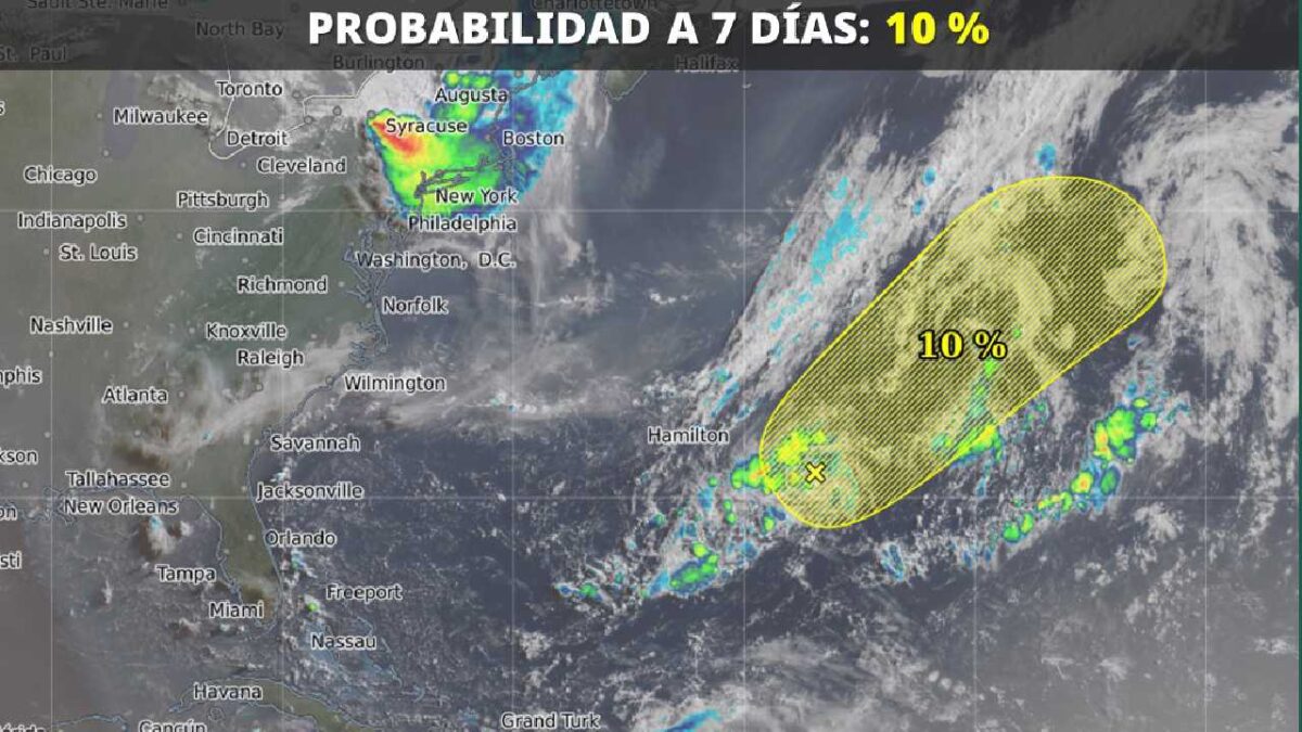 Últimas noticias. Se forma zona de baja presión en el Atlántico.