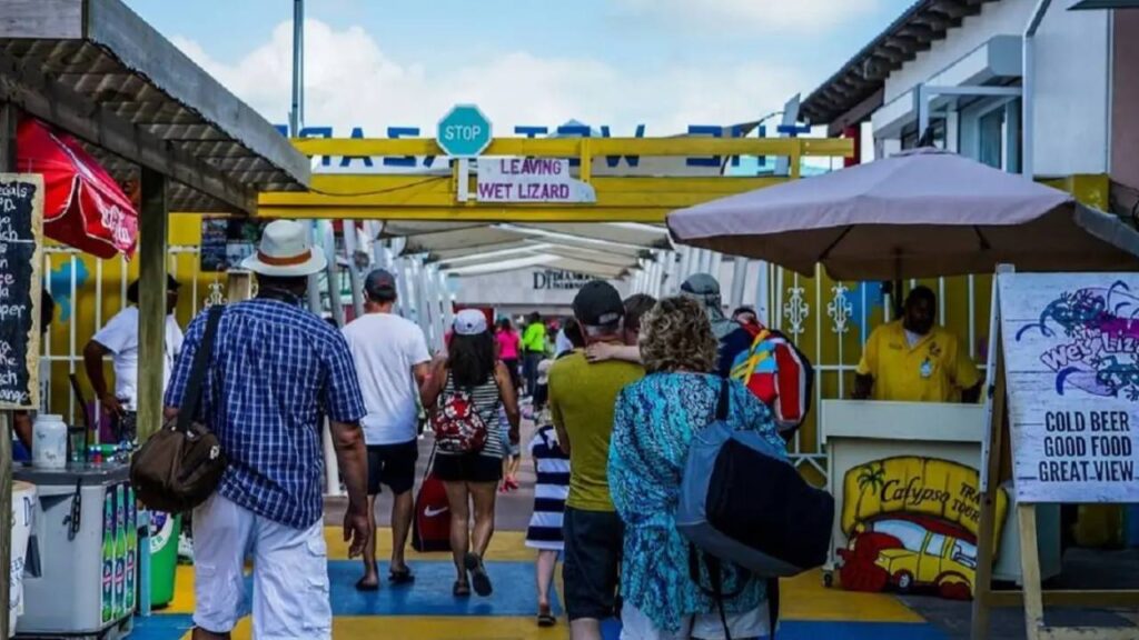 Turistas en Belice.