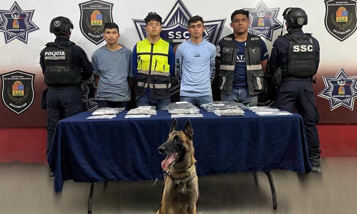 Boris detecta droga a 4 personas.