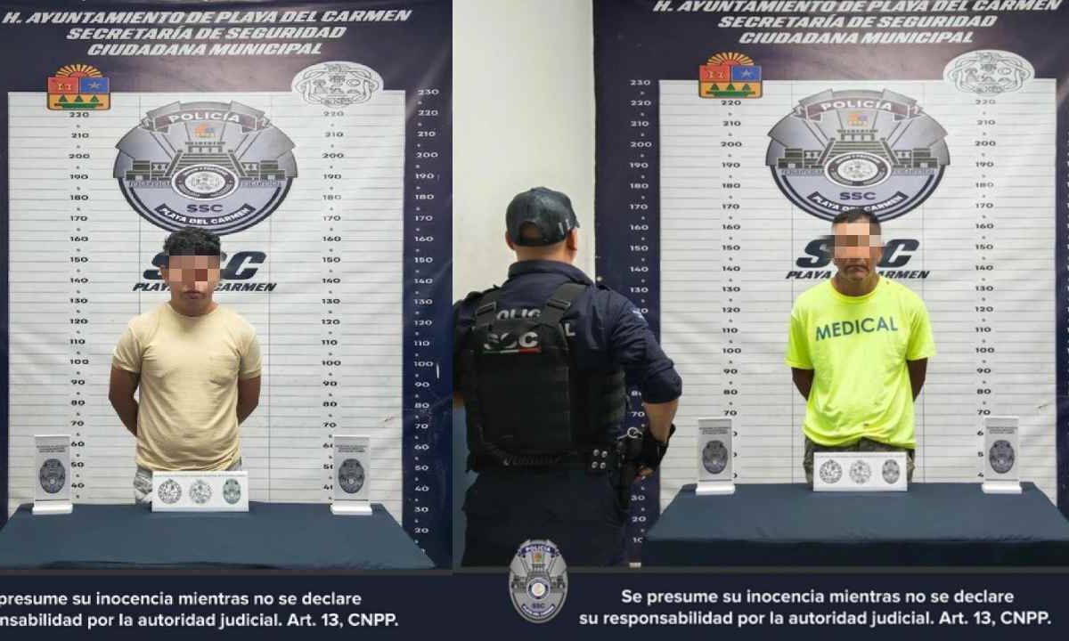 Policía de Playa del Carmen detiene a 2 por agredir a mujeres.