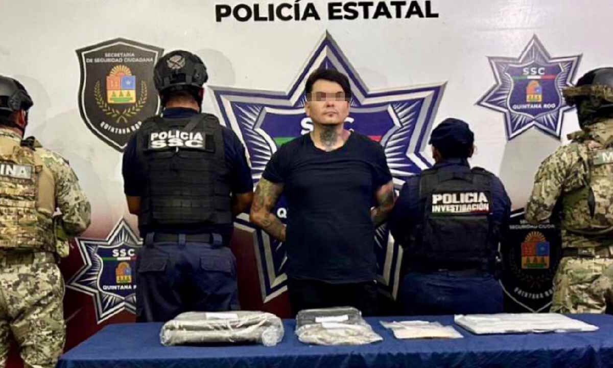 Cae sujeto con droga.