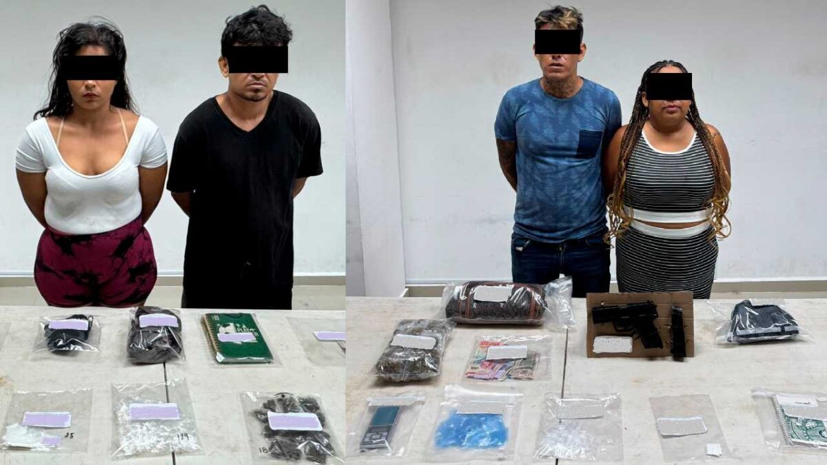 Drogas y armas tenían los sujetos.