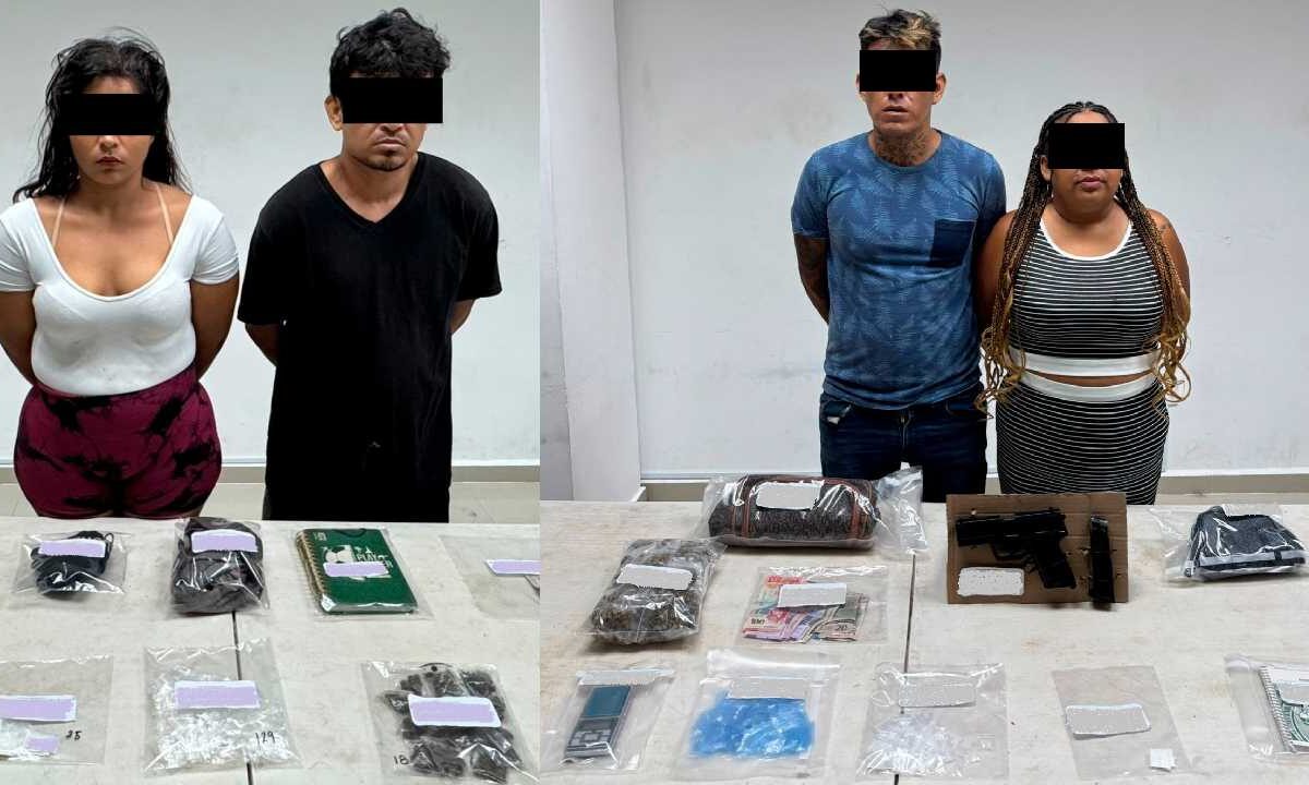 Drogas y armas tenían los sujetos.