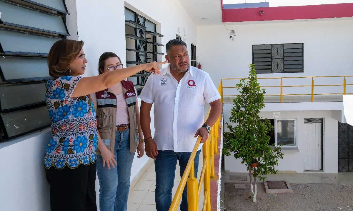 Mara Lezama visitó el albergue.