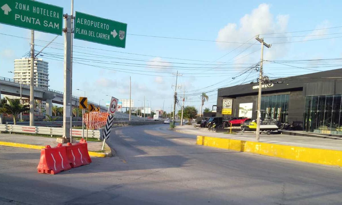 Cierres viales en Cancún por obras.