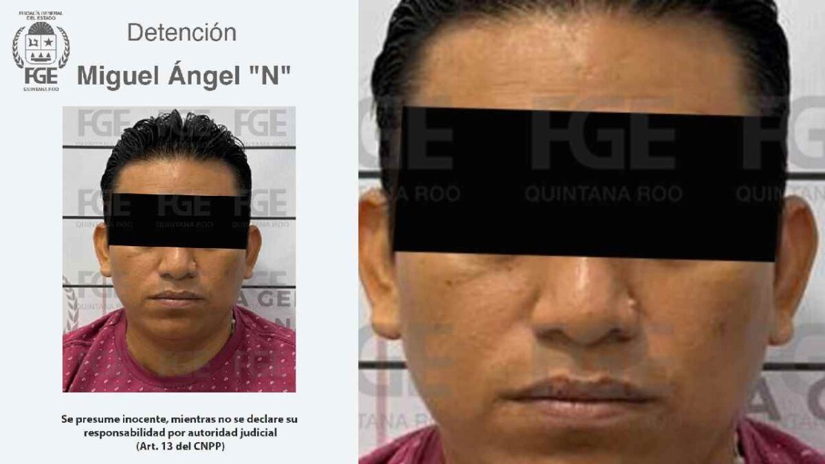El sujeto fue detenido en Cancún.