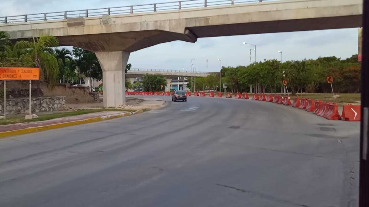 Cierres viales en Cancún por obras.