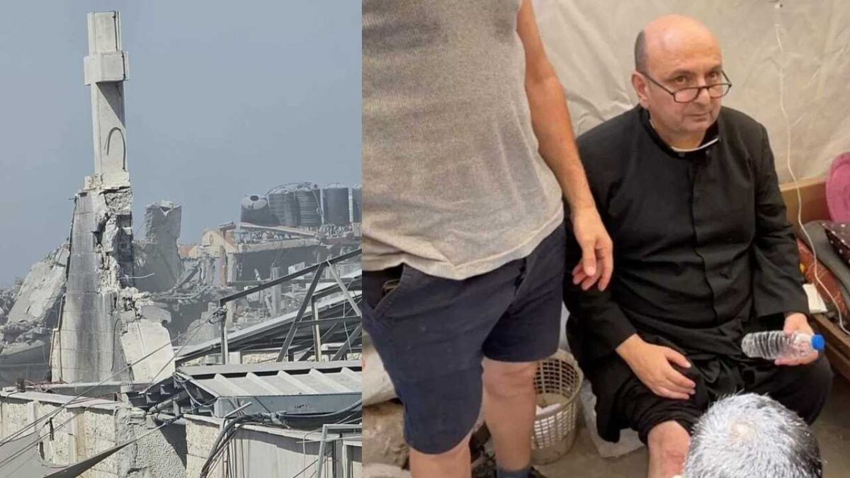 Bombardean iglesia en Gaza.