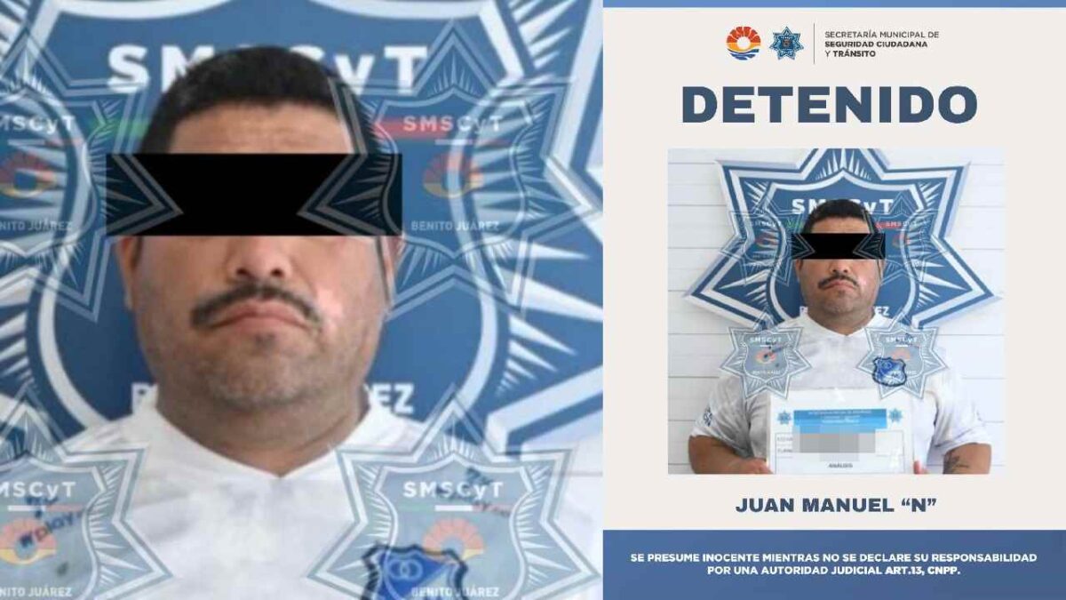 Mando de la policía de Cancún fue detenido.