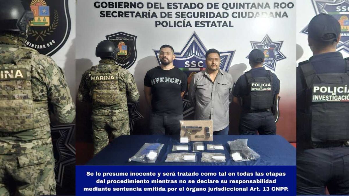La policía de Cancún realizó la operación.
