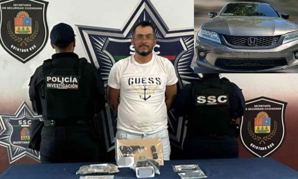 El presunto narcomenudista iba armado.