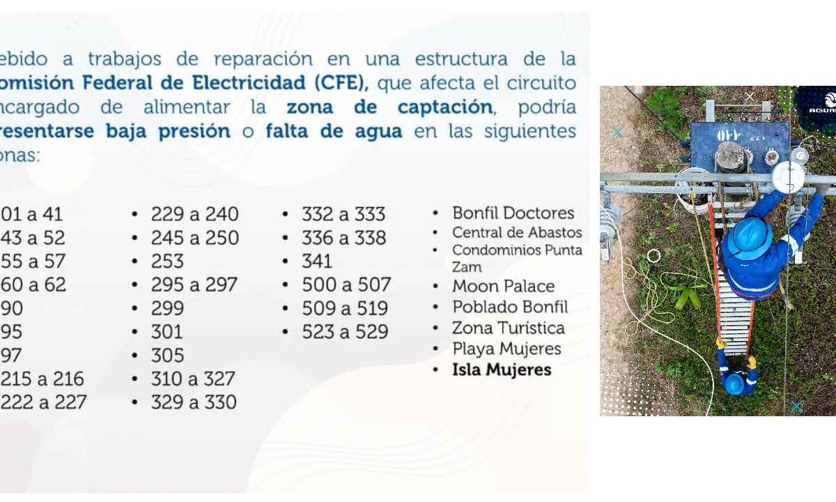 Aguakan informa trabajos de la CFE.