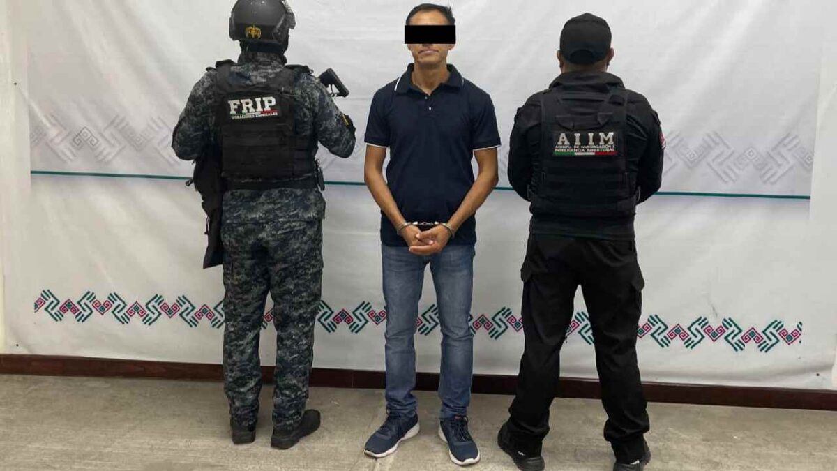El detenido fue trasladado a Chiapas.