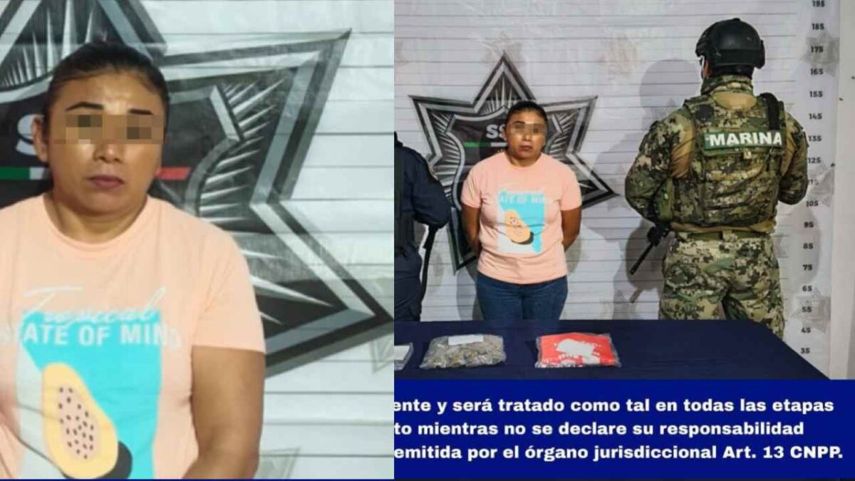 La mujer fue detenida en Playa del Carmen.