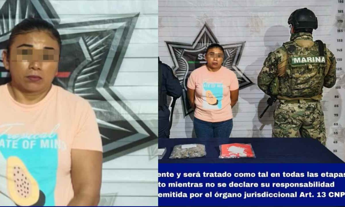 La mujer fue detenida en Playa del Carmen.