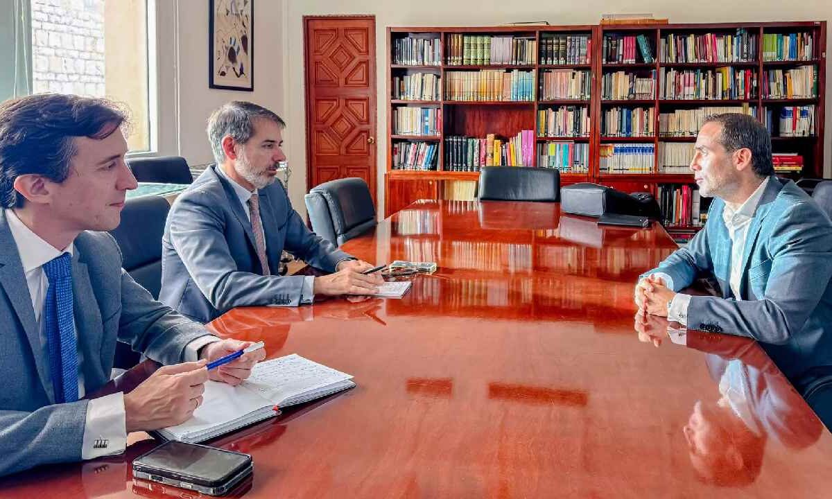 Diego Castañón se reunió con el embajador de España en México, Juan Duarte Cuadrado.