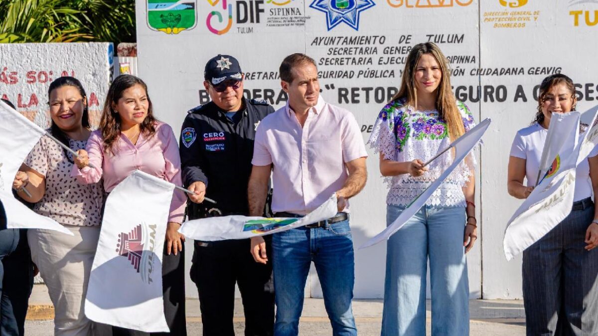 Operativo de seguridad por regreso a clases en Tulum