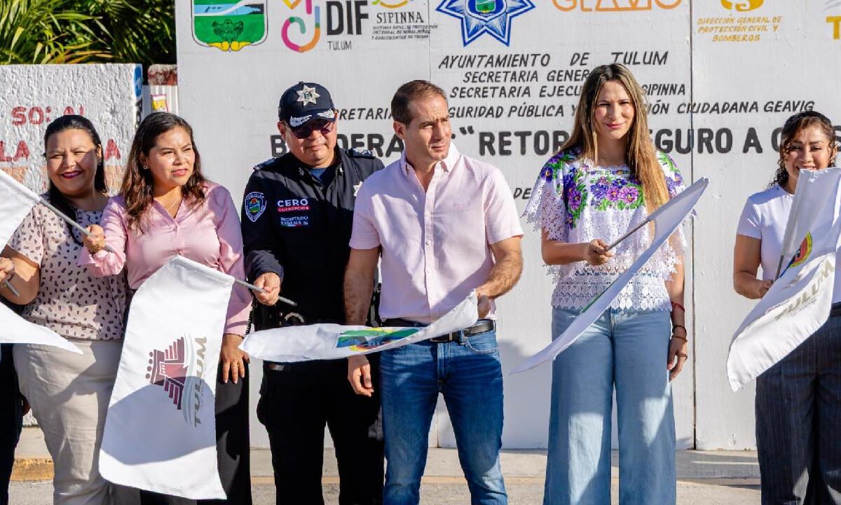 Operativo de seguridad por regreso a clases en Tulum